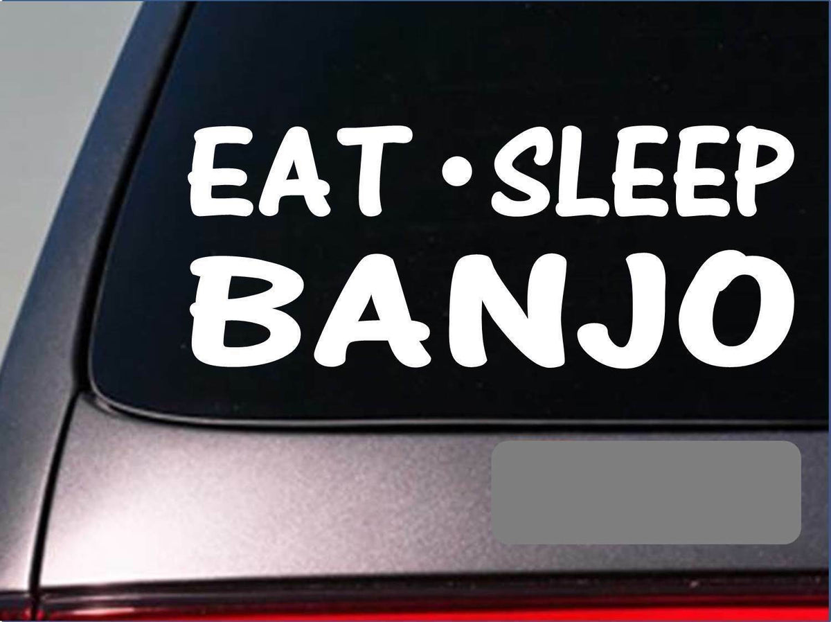 Eat Sleep Banjo Vinyl Decal – 8 Inch
