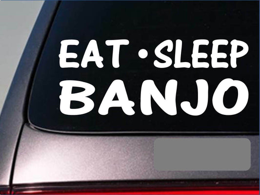 Eat Sleep Banjo Vinyl Decal – 8 Inch