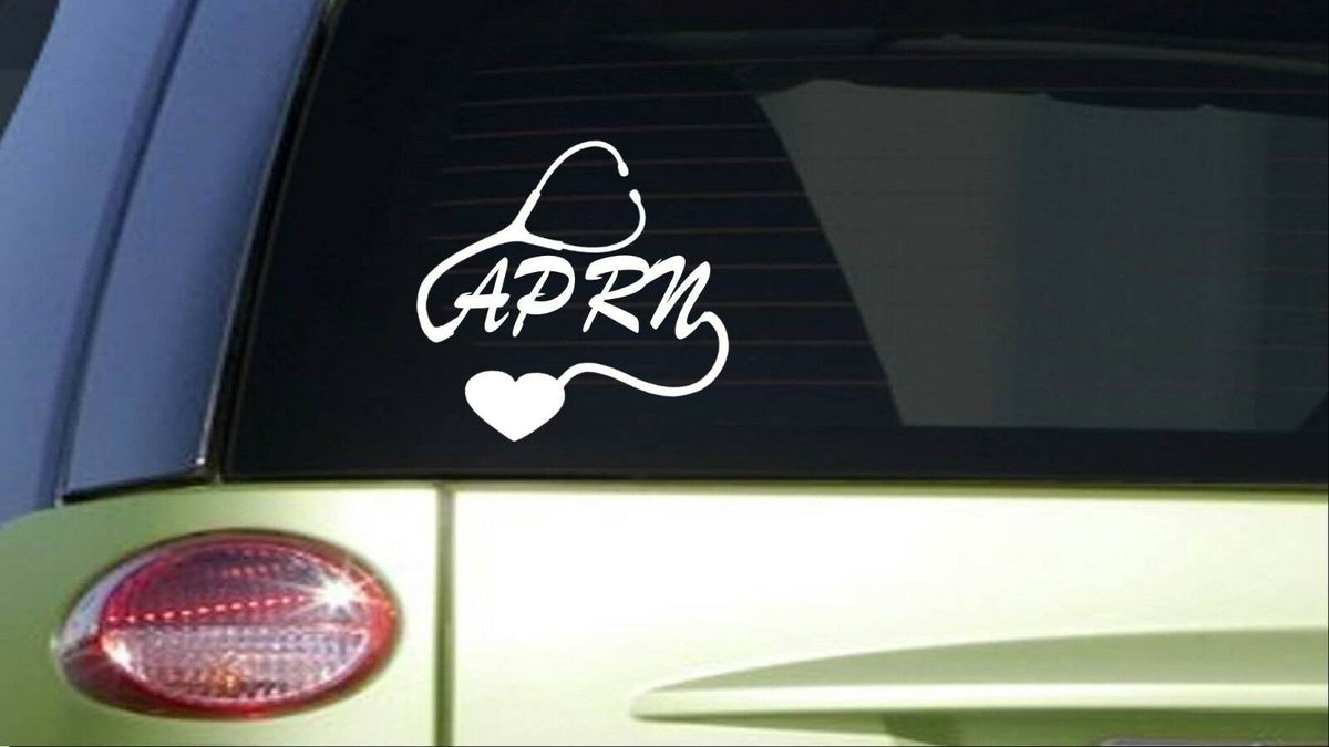 Aprn Heart Vinyl Decal – 8 Inch