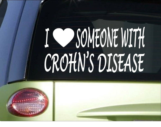 I Love Someone with Crohn's Disease Vinyl Decal – 8 Inch