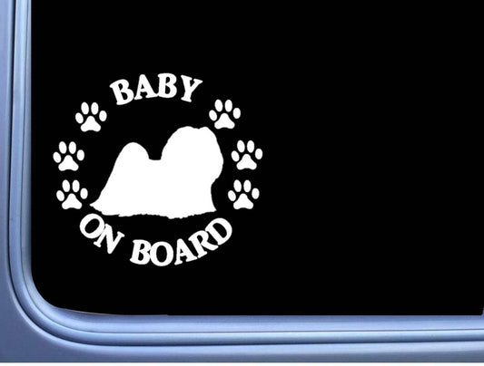 Baby on Board Maltese Vinyl Decal – 6 Inch
