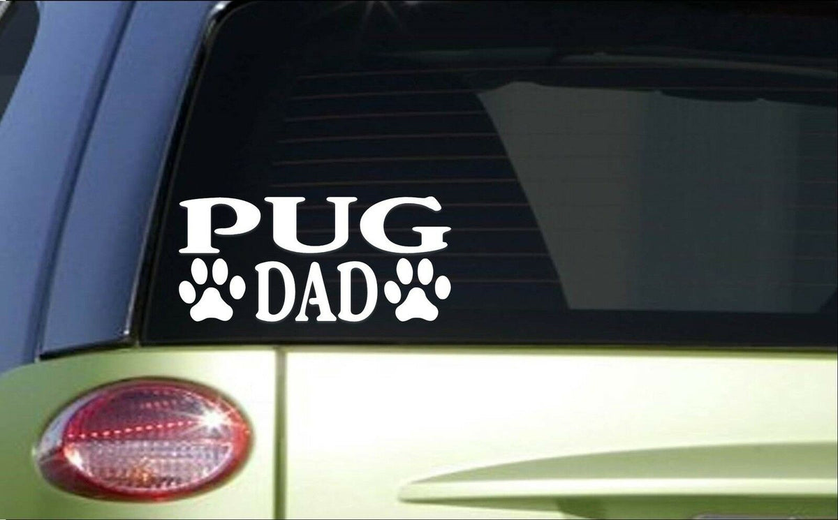 Pug Dad Vinyl Decal – 8 Inch
