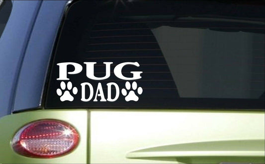 Pug Dad Vinyl Decal – 8 Inch