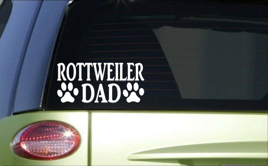 Rottweiler Dad Vinyl Decal – 8 Inch