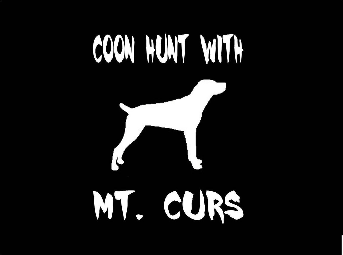 Squirrel Hunt with Mt. Curs Vinyl Decal