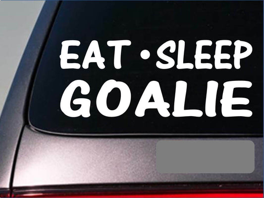 Eat Sleep Goalie Vinyl Decal – 8 Inch