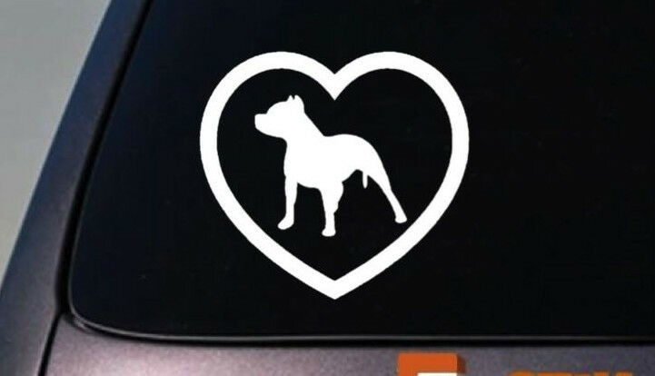 Pitbull Heart Vinyl Decal