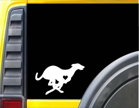 Greyhound Little Heart Vinyl Decal