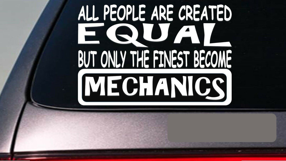 Mechanics All People Equal Vinyl Decal – 6 Inch
