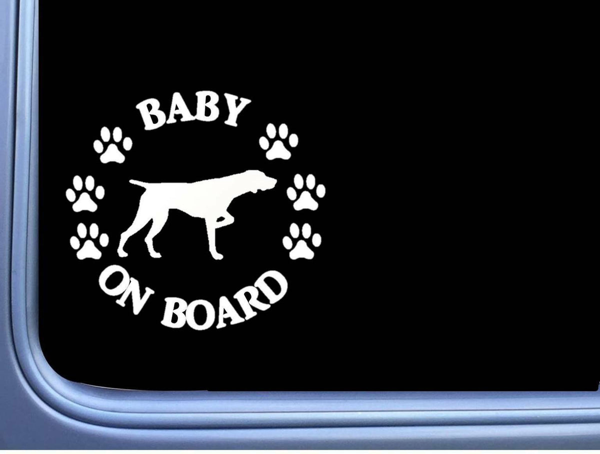 Baby on Board German Shorthair Pointer Vinyl Decal – 6 Inch