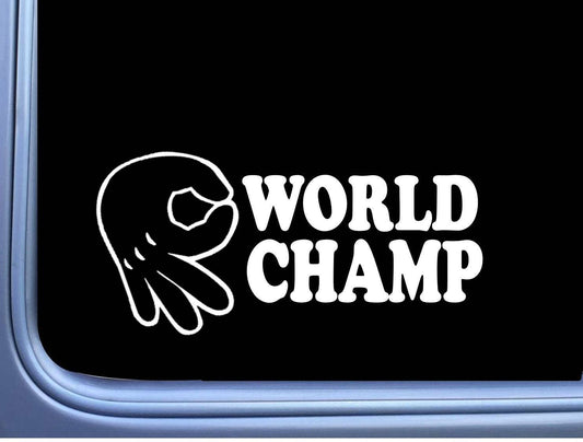 Circle Game World Champ Vinyl Decal – 8 Inch