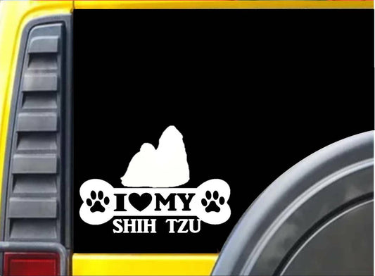Shih Tzu Bone Vinyl Decal – 8 Inch