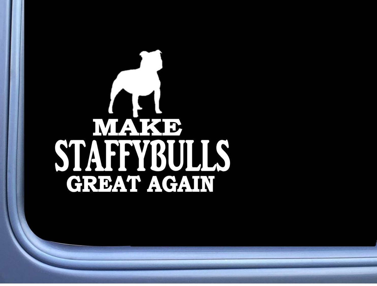 Staffy Bull Maga Dog Vinyl Decal – 7 Inch