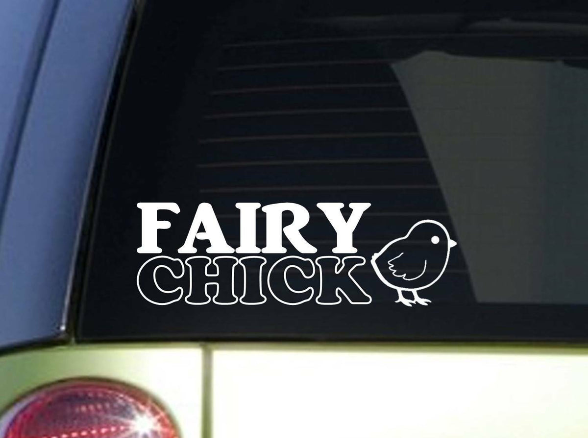 Fairy Chick Vinyl Decal – 8 Inch