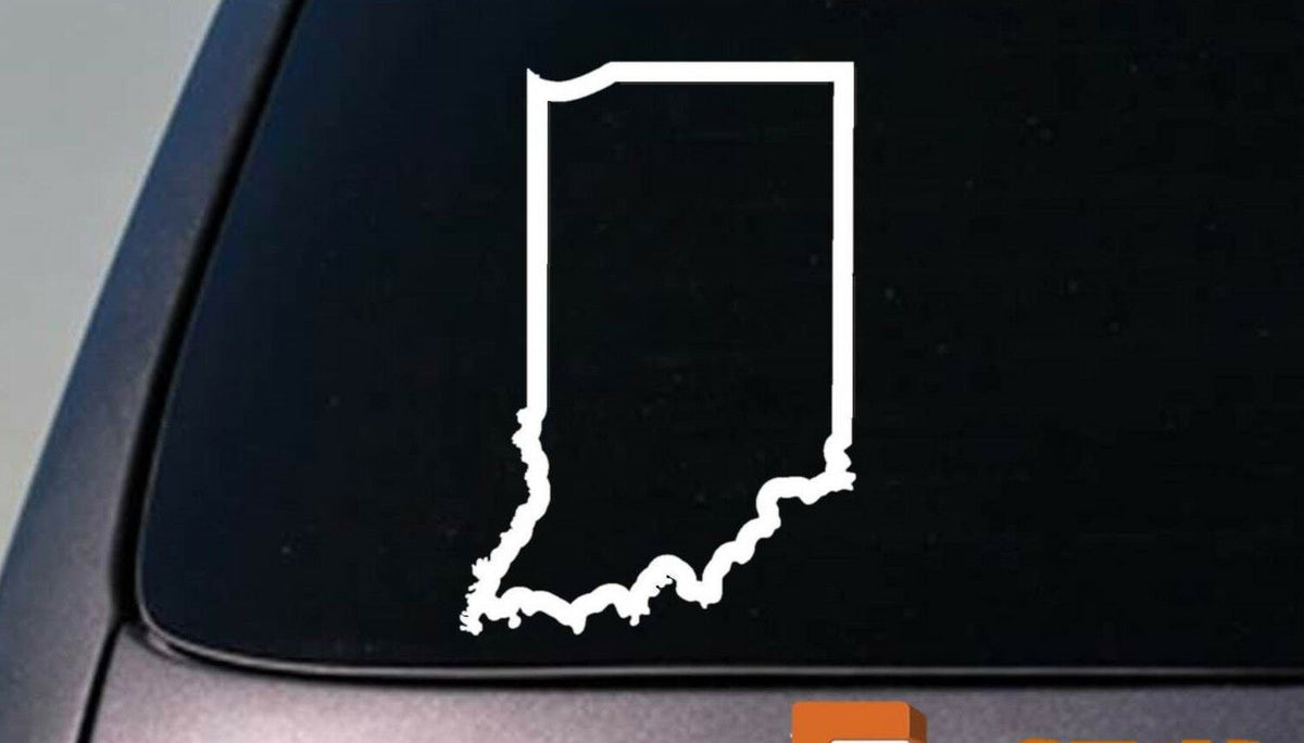 Indiana State Vinyl Decal – 6 Inch