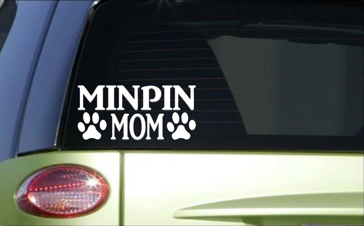 Minpin Mom Vinyl Decal – 8 Inch