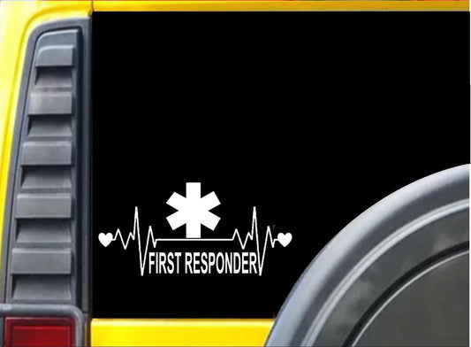Lifeline First Responder EMT Vinyl Decal – 8 Inch