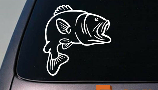 Largemouth Bass Jumping Vinyl Decal – 6 Inch