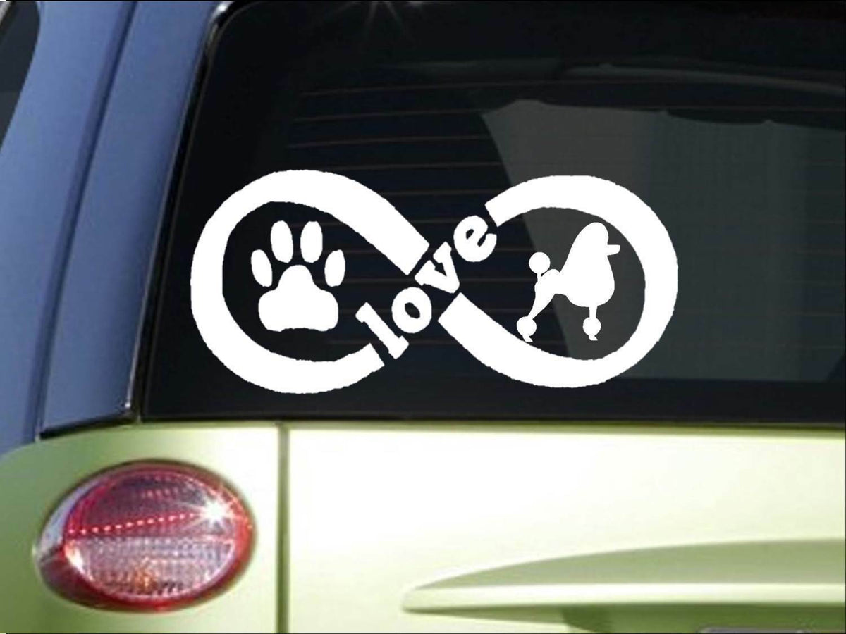 Poodle Infinity Vinyl Decal – 8.5 Inch