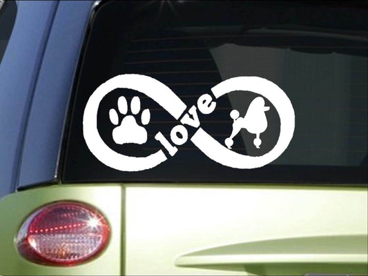 Poodle Infinity Vinyl Decal – 8.5 Inch
