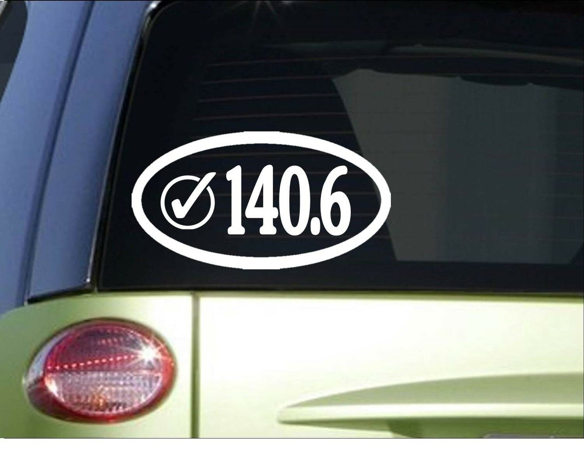 140.6 Check Oval Vinyl Decal – 8 Inch