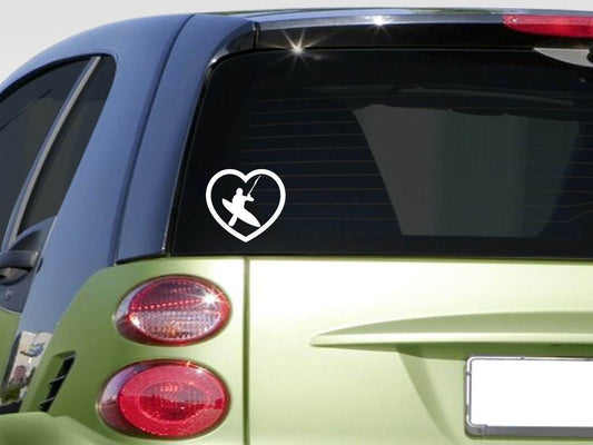 Heart Kayak Vinyl Decal