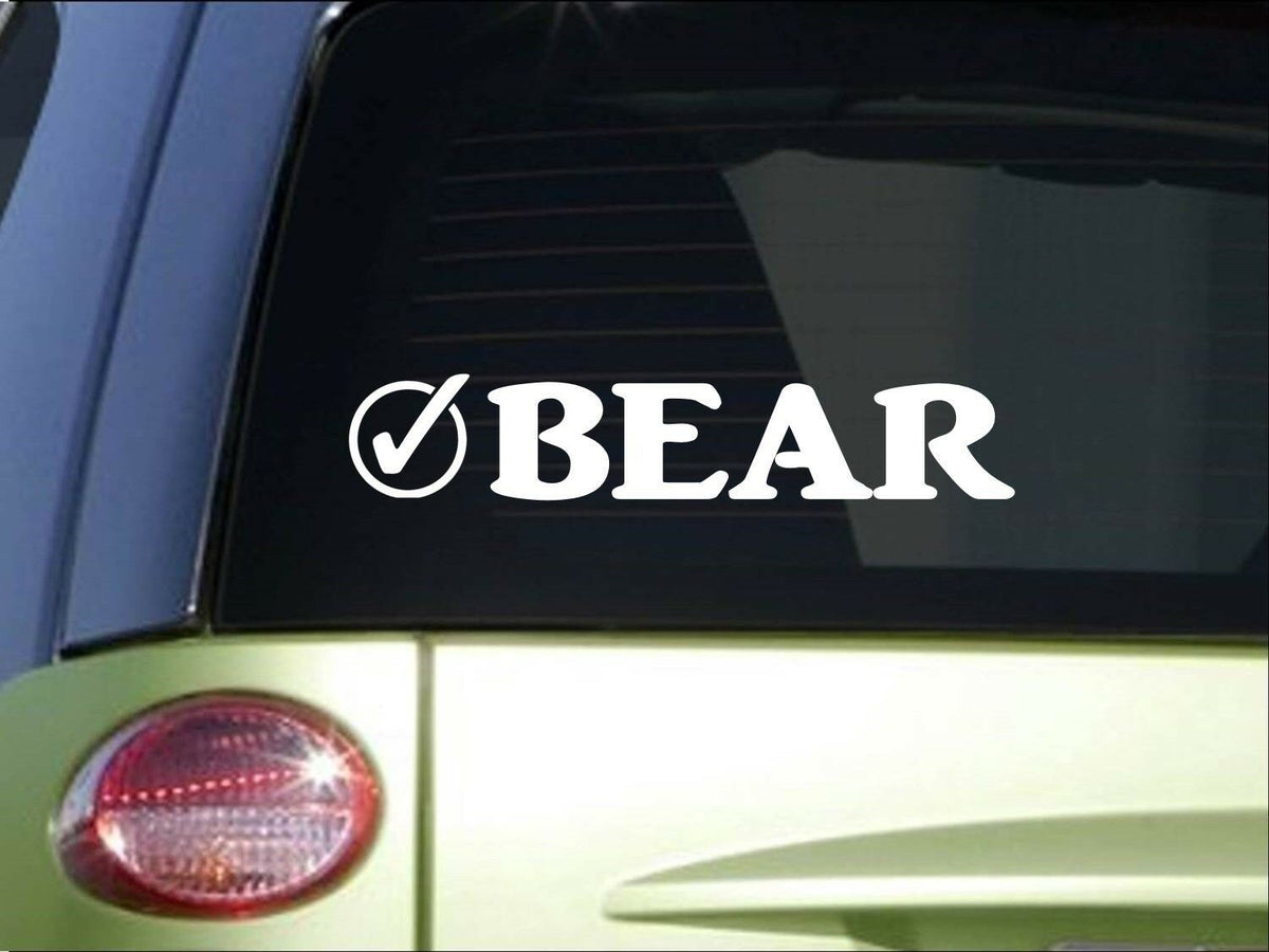 Bear Check Vinyl Decal – 8 Inch