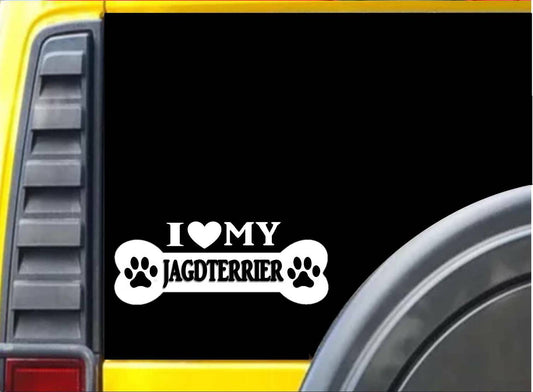 Jagdterrier Bone Vinyl Decal – 8 Inch