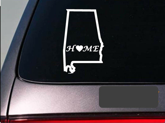Alabama Home Vinyl Decal – 6 Inch