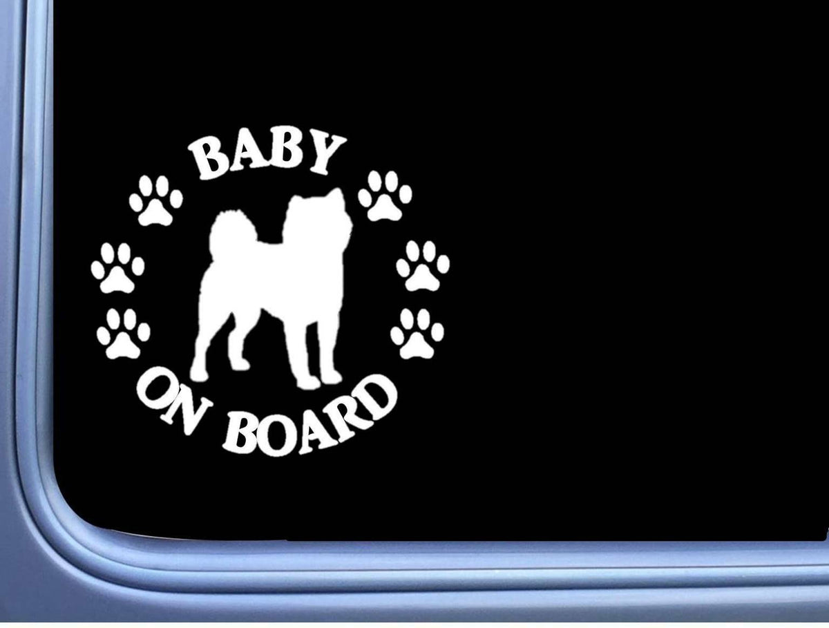 Baby on Board Shiba Inu Vinyl Decal – 6 Inch