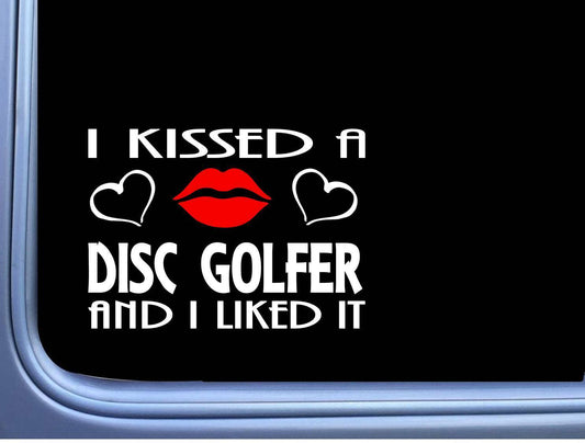 Disc Golfer Kissed Putter Driver Golf Vinyl Decal – 8 Inch