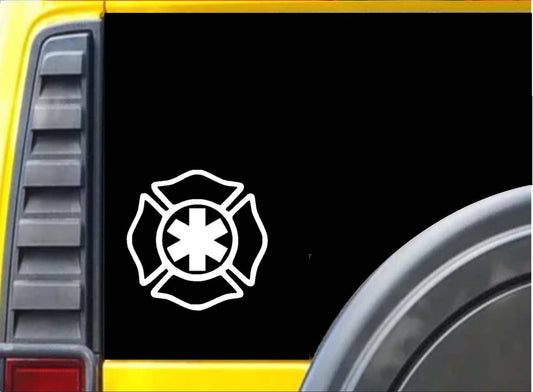 EMT Maltese Cross Vinyl Decal – 6 Inch