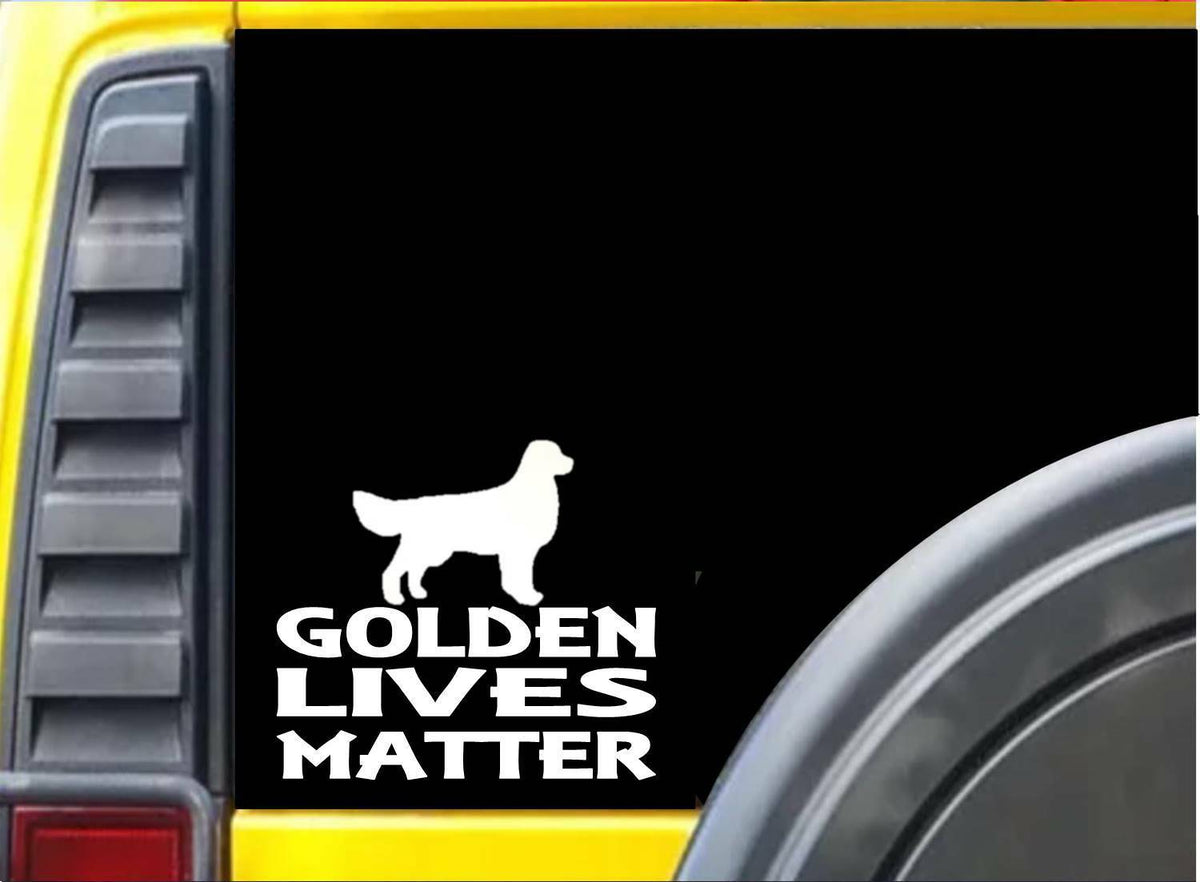Golden Lives Matter Vinyl Decal – 6 Inch