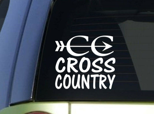 Cross Country Vinyl Decal – 6 Inch