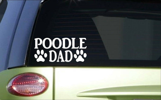 Poodle Dad Vinyl Decal – 8 Inch