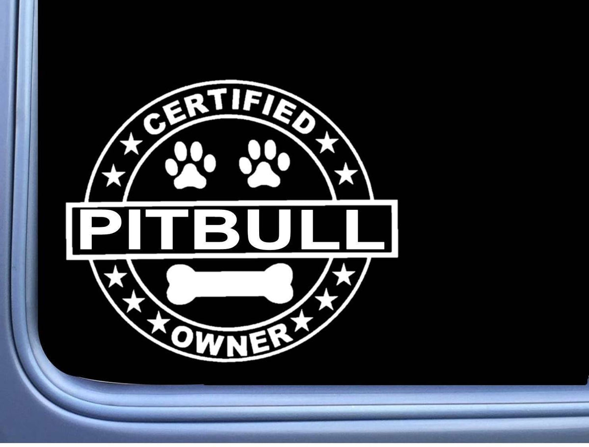 Certified Pitbull Dog Vinyl Decal – 6 Inch