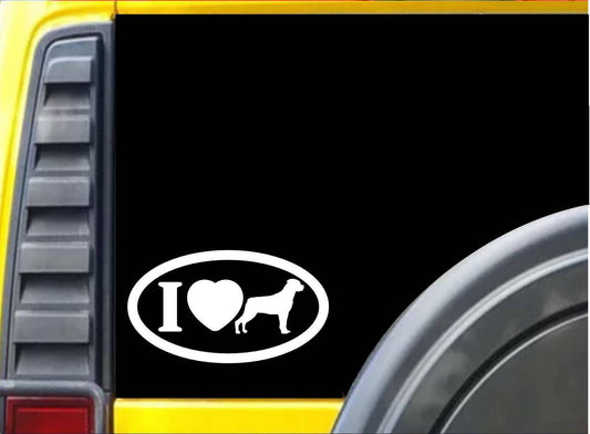 I Love Rottweiler Oval Dog Schutzhund Vinyl Decal – 8 Inch