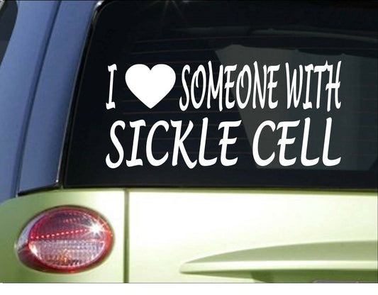 I Love Someone with Sickle Cell Vinyl Decal – 8 Inch