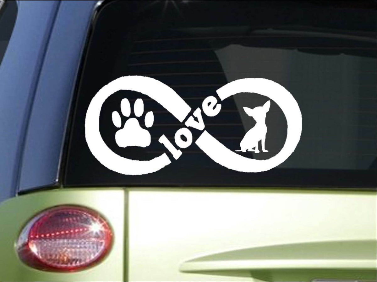 Chihuahua Infinity Vinyl Decal – 8.5 Inch