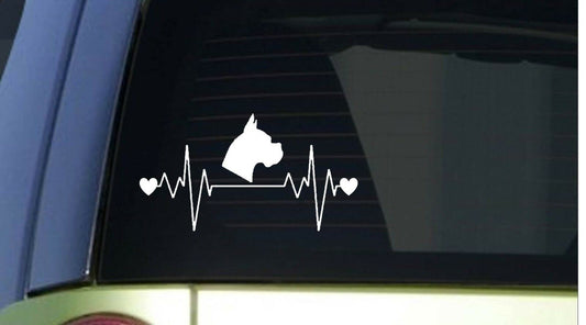 Boxer Heartbeat Lifeline Wide Vinyl Decal – 8 Inch