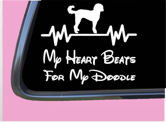 Doodle Heart Beats for Lifeline Vinyl Decal – 6 Inch