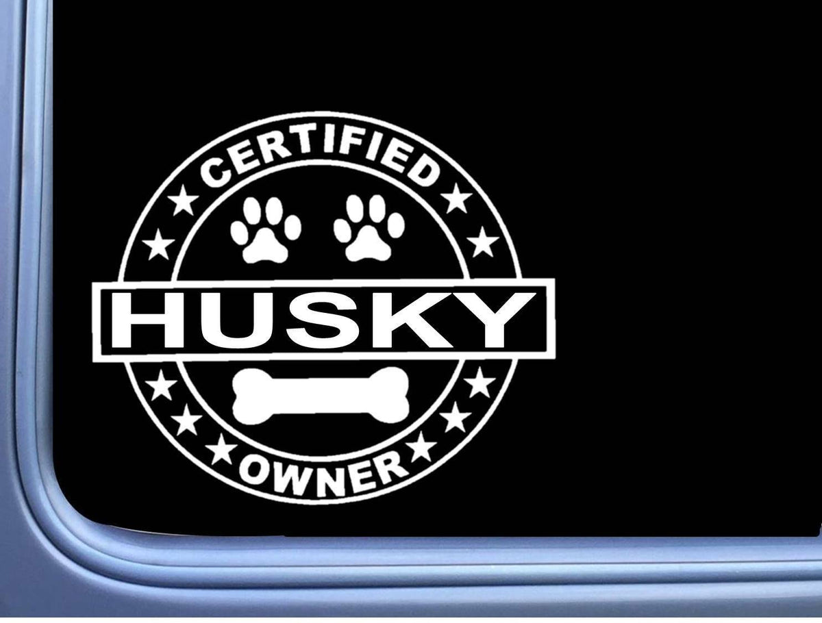 Certified Husky Dog Vinyl Decal – 6 Inch