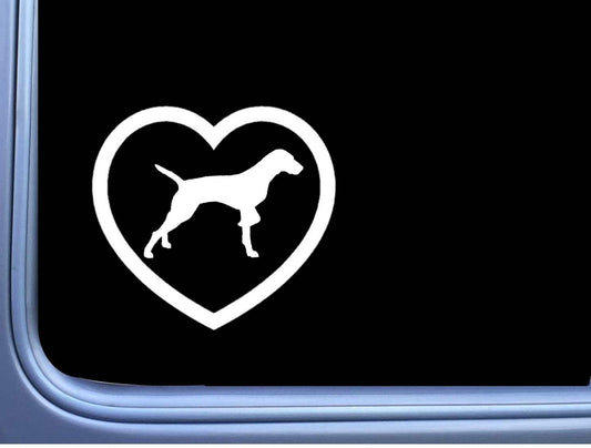 Vizsla Big Heart Vinyl Decal – 6 Inch