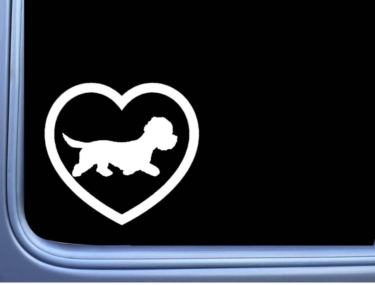 Dandie Dinmont Big Heart Vinyl Decal – 6 Inch