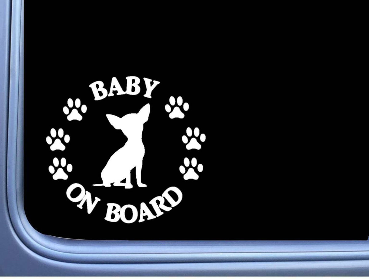 Baby on Board Chihuahua Vinyl Decal – 6 Inch