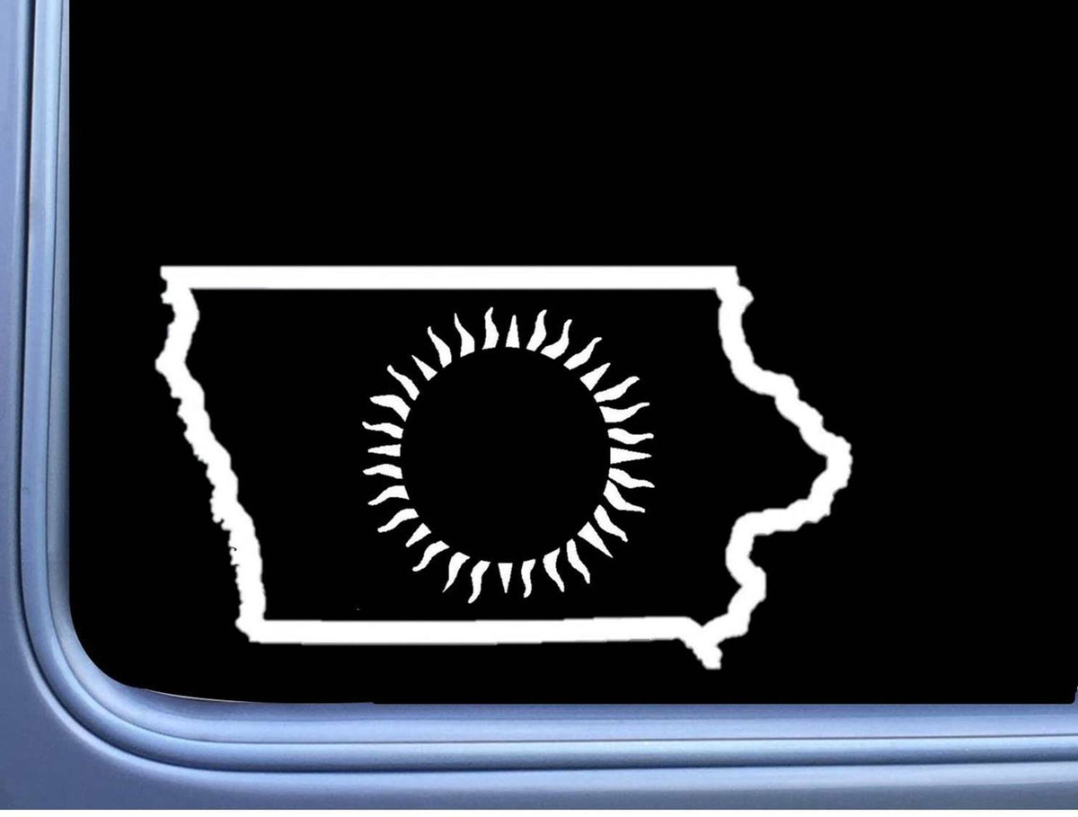 Iowa Eclipse Path of Totality Vinyl Decal – 8 Inch