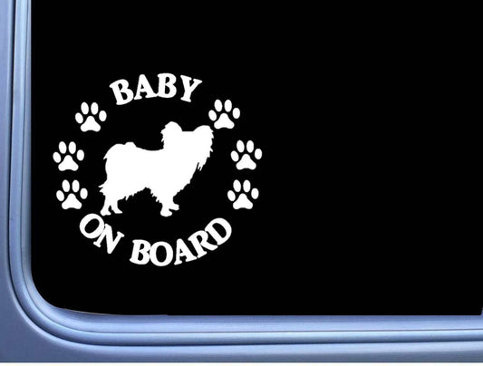 Baby on Board Papillon Vinyl Decal – 6 Inch