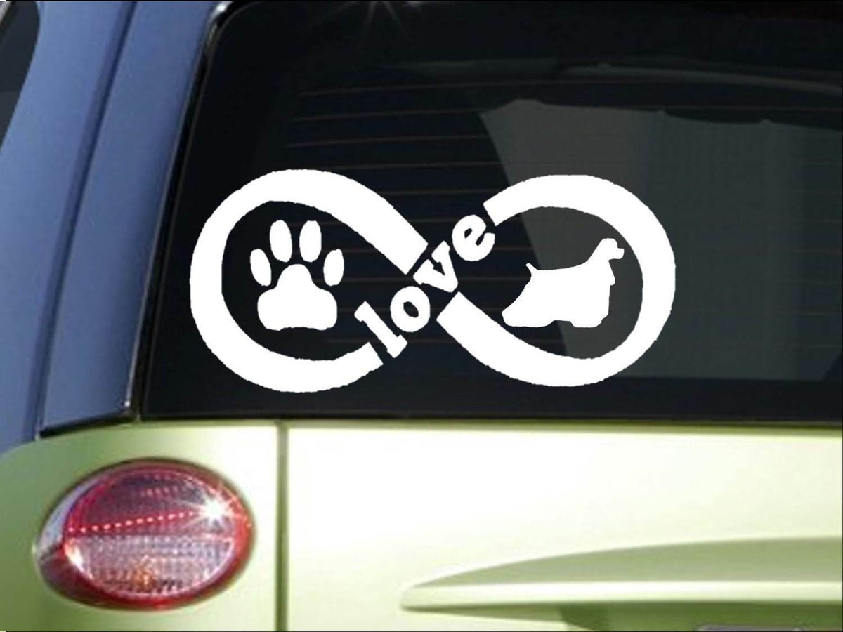 Cocker Spaniel Infinity Vinyl Decal – 8.5 Inch