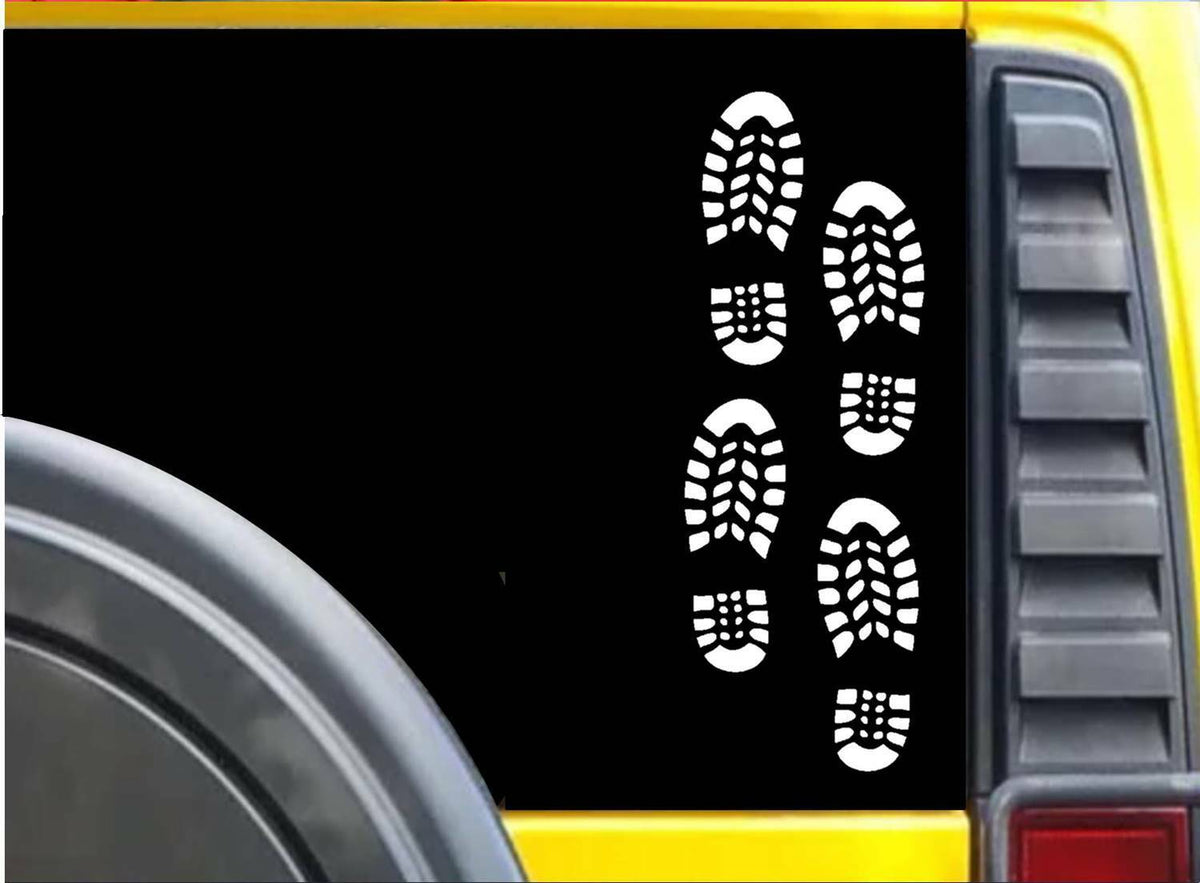 Four Bootprints Vinyl Decal – 6 Inch