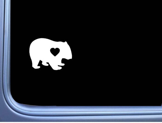 Wombat Little Heart Vinyl Decal – 6 Inch